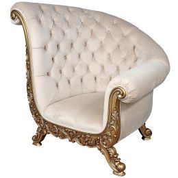 LOMBARD ART DECO WINGED SOFA CHAIR