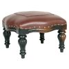 ROCOCO OTTOMAN W/ FAUX LEATHER                  NR
