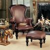 ROCOCO OTTOMAN W/ FAUX LEATHER                  NR