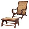 BRITISH PLANTATION CHAIR & FOOTSTOOL        FRT-NR