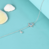 Sterling Silver Sea Starfish Bangle Turtle Tortoise Bracelet Opal Ocean Jewellery - Silver - 9.00*6.70*18.6*14.3mm