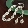 Free local delivery fashionHandmade Summer Beach Shell Conch White Velvet Rope Choker Necklace Adjustable Conch Shell Necklace Jewelry - white