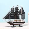 Model Boat, Nautical Vintage Hand Carved Wooden Boat, Home Decor Gift - Blue
