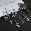 10Pcs 14G Dangle Belly Button Rings for Women 316L Stainless Steel Navel Rings  - default