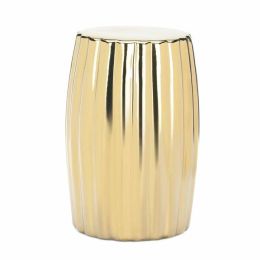 Accent Plus Gold Decorative Stool