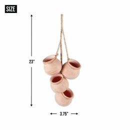 Accent Plus White Wash Terracotta Dangling Mini Pots