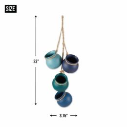 Accent Plus Blue Tones Dangling Mini Pots